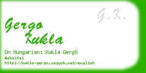 gergo kukla business card