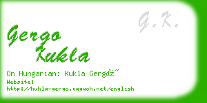 gergo kukla business card